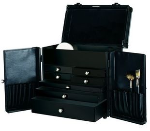 Cosmetics Storage Black Vanity Case Sturdy Design With Customized Logo And Size